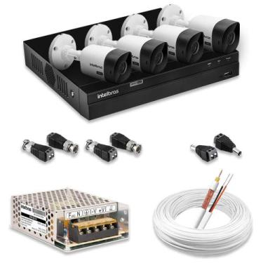 Imagem de Kit 4 Câmeras De Segurança Intelbras Full Hd 1080p Com Dvr Mhdx 1204 1