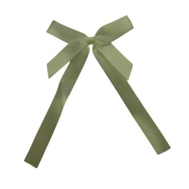 Imagem de Laço Perfeito de Fita de Cetim com Adesivo - Verde Oliva - P 5x20,5cm 