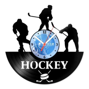 Imagem de Relógio De Parede Disco Vinil Esportes - Hockey - VES-137 - Modernarte