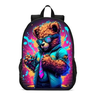 Imagem de Mochila Escolar Infanto Juvenil  Streetwear Urso Novidade 149 - Geek S