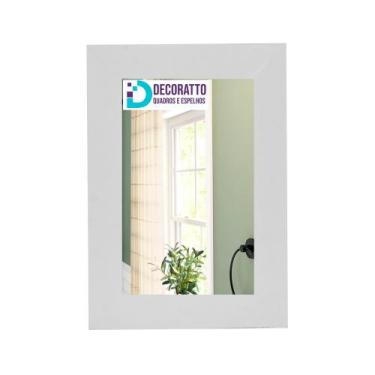 Imagem de Espelho de luxo branco40x50 para decoração, casa, salão. - Decoratto Q