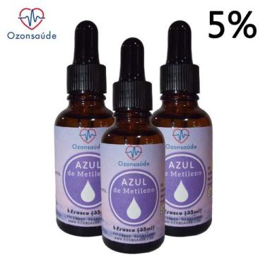 Imagem de Combo 3 Azul De Metileno 5% Para Estudo (grau Pa. com Laudo) 500mcg - 