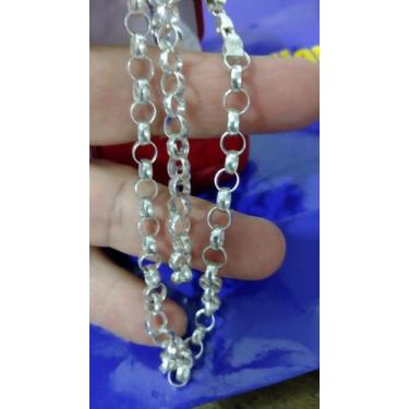 Imagem de Cordão Feminino Elos Português Prata 950 De Lei - 27 Gramas Maciço 6 m