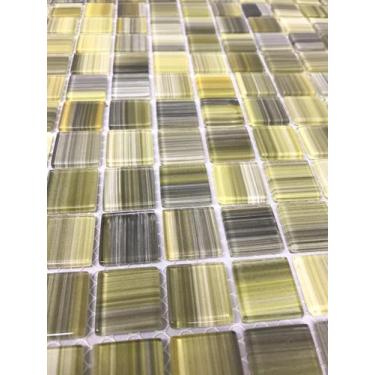 Imagem de Pastilha De Vidro Cristal Verde WL34 23x23x4mm - RAVENA DECOR, Verde