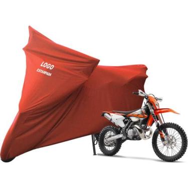 Imagem de Capa Para Cobrir Moto KTM 250 EXC 450 EXC Com Logo - Mz, Vermelha