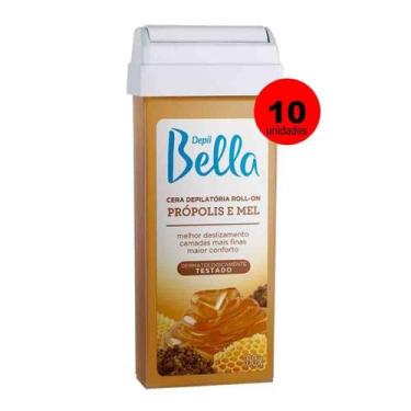 Imagem de 10 Ceras Depilatória Roll-on Própolis e Mel 100g - Depil Bella