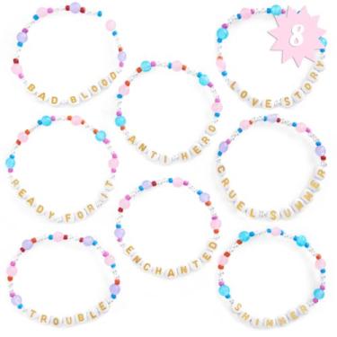 Imagem de xo, Fetti Pulseiras de festa da amizade – 8 unidades | Lembranças de festa com contas, bolsa de brindes, despedida de solteira, decoração de concerto com contas de pérola