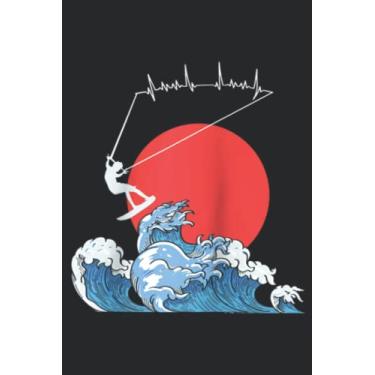 Imagem de Novelty Kiteboarding KiteSurfing Powerkiting PowerKite Raglan Baseball Nice: Lined Journal Notebook To Do Schedule, Medium 6x9 Inches, 100 Pages, Printed Cover