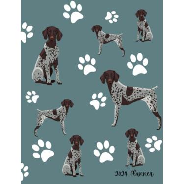Imagem de 2024 Planner: German Shorthair Pointer Dog Cover - Dated Weekly and Monthly Page Views With Space For Notes