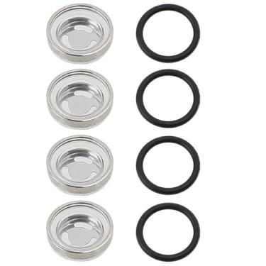 Imagem de Mokuo Conjunto de 4 peças de junta de cilindro mestre de embreagem de freio inclui vidro de visão de reservatório de cilindro mestre de freio de 12 mm compatível com a maioria dos ciclomotores de