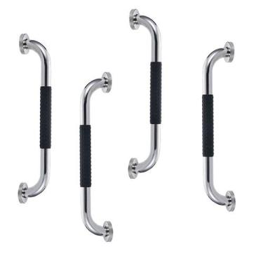 Imagem de Barra de Apoio Inox 30cm Suporte Antiderrapante Kit 4 unidades Idoso G