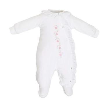 Imagem de Macacão Bebê Menina Pelo Inverno Lessa Kids Batizado B8907-Feminino