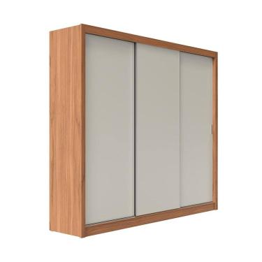 Imagem de Guarda-Roupa Casal Montclair Flex 3 PT 6 GV Off White e Canela