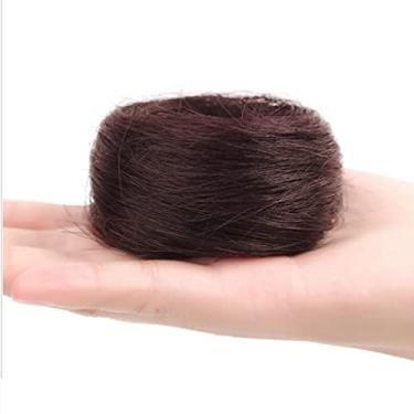 Imagem de Lindo Peruca de Cabelo Humano para Mulheres Coque Extensão Curly Coque Desarrumado Scrunchie Rabo de Cavalo Extensões de Cabelo Peruca Elástico Scrunchies Peruca Ajustável