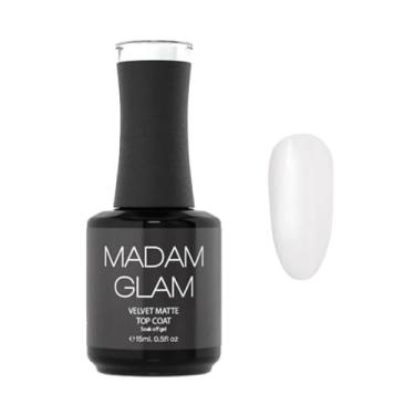 Imagem de Madam Glam - Velvet Matte Top Coat 15Ml 0,5 Fl/Oz - Lâmpada Uv/Led - Brilho Infinito, Sem Resíduos Pegajosos - Efeito Mate Duradouro - Vegano E Livre De Crueldade