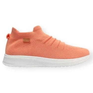 Imagem de Tênis Slip On Knit Franzido Tangerina Anacapri Feminino Laranja-Feminino