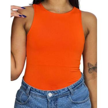 Imagem de Body Blusa Feminino Escritório Verão - QG, Laranja