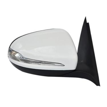 Imagem de Conjunto de espelho retrovisor elétrico lateral de carro ponto cego compatível com Mercedes Benz W205 Classe C C180 C300 C200 C260 2014 2015 2016 2017 2018(Only Right White)