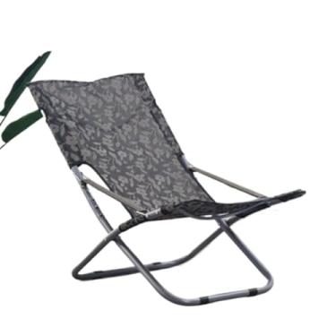 Imagem de XINCHANG Cadeira dobrável ajustável com tecido de alta densidade - perfeita para casa, escritório e relaxamento ao ar livre (malha de flor preta)