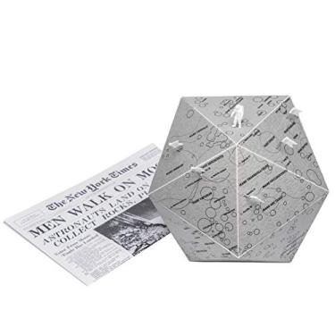 Imagem de Globo de Lua Pessoal Dobrável - Mapa 3D, Decorações de astronomia, Presentes Relacionados ao Espaço para Adultos, Decoração Única de Casa e Escritório, Papel Gráfico, Fácil de Montar, Medium 30 cm