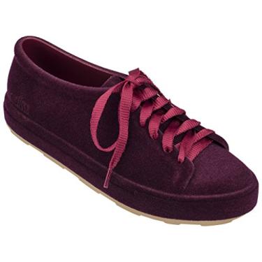 Imagem de Tênis feminino Be Flocked da Melissa, Burgundy Flocked, 6