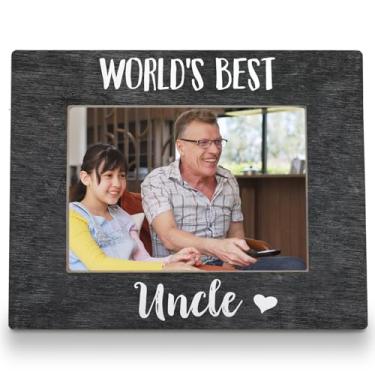 Imagem de FLDAS Porta-retrato de tio, 20 x 25 cm, porta-retratos para tios, presente de sobrinho para tios, porta-retratos de sobrinha, melhor tio, melhor tio do mundo, 12 x 17 cm