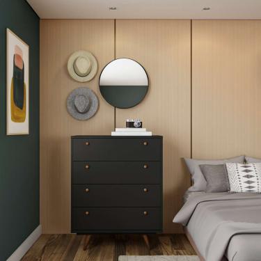 Imagem de Cômoda Viana 4 gv Preta