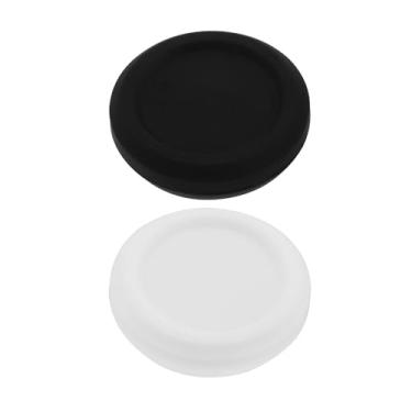 Imagem de YINETTECH 2 peças de silicone de câmera de ação tampas de lente frontal tampa protetora à prova de poeira capa de lente compatível com Insta360 Go 3S (preto + branco)