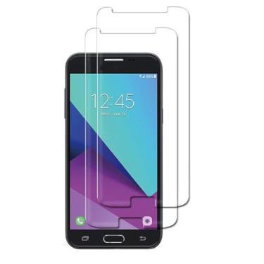 Imagem de UPONEW [2 peças para Samsung Galaxy J3 2017 Prime J327 J327R4 J327T1 J327W J3 Amp Prime 2 SM-J327AZ Emerge J327A J327P J3 V 2017 J327V J327VPP Capa protetora de tela de vidro temperado