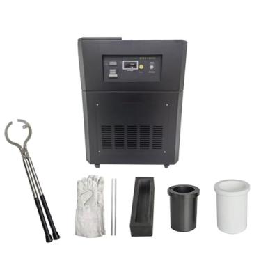 Imagem de Forno de derretimento rápido de 4 kg com resfriador de água interno e controle de temperatura para joias de metal que derretem até 1200 °C