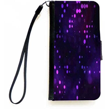 Imagem de Rikki Knight Capa tipo carteira flip com luzes espaciais roxas para iPhone 5c da Apple