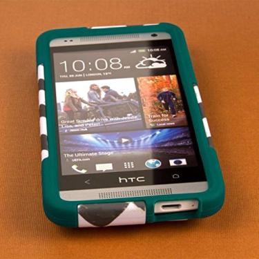 Imagem de Empire Capa com suporte MPERO Impact X Series para HTC One Mini M4 – Embalagem de varejo – Chevron azul-petróleo