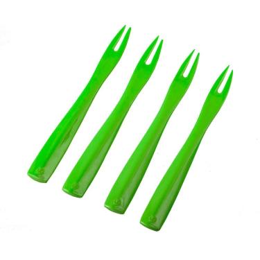 Imagem de Kit 4 Garfos Para Petisco Multiuso Frios Verde Fox Run