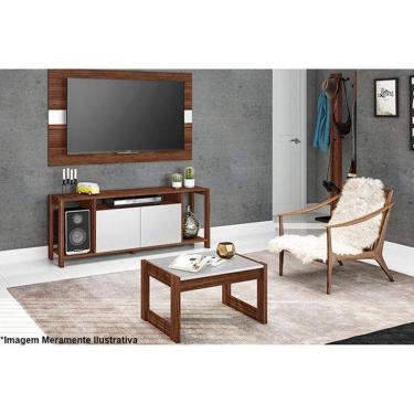 Imagem de Mesa Centro Sala Az1022 Branco-nogal - Tecno Mobili