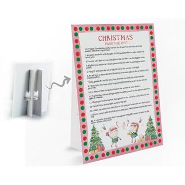 Imagem de Christmas Pass the Gift Game, Left Right Game Christmas, Jogo de festa de Natal em grupo, jogo de troca de presentes, presentes de Natal, suprimentos de lembrancinhas de festa de Natal para atividades