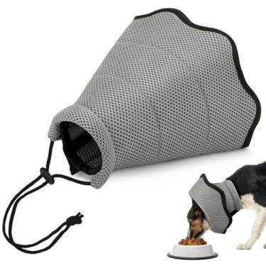 Imagem de Cone de cachorro, cones macios dobráveis para cães após a cirurgia, coleira elizabetana ajustável para cães com malha macia, cone macio para cães grandes, médios e pequenos