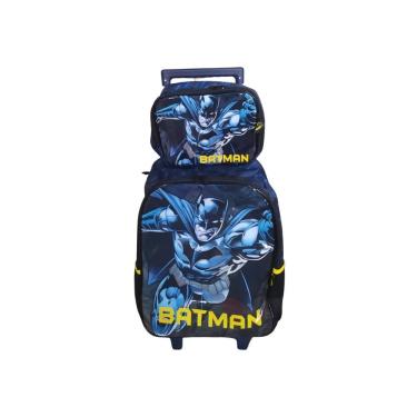 Imagem de Mochila De Carrinho C/ Lancheira Do Batman Azul - Luxcel