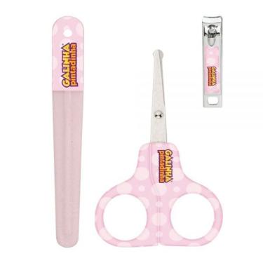 Imagem de Kit Manicure Infantil Condor Galinha Pintadinha Com Lixa, Tesoura E Cortador De Unhas