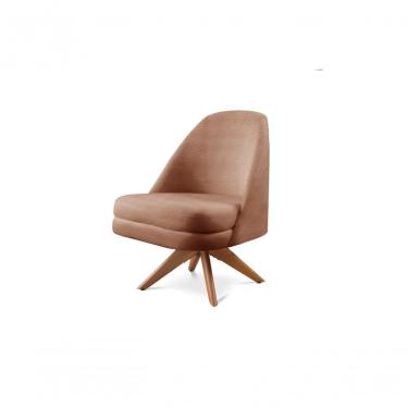 Imagem de Poltrona Decorativa Giratória Stella Bouclé Laranja 402