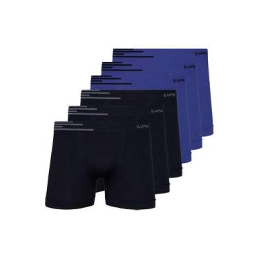 Imagem de Kit com 6 Cuecas Boxer Lupo 436-002 Colorido, Azul, M