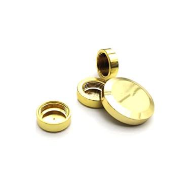 Imagem de Parafuso espelhado, parafuso de apoio, cobre puro, biselado, pregos de cobertura decorativa, parafusos de suporte sólido, pregos de tampa para fixadores de parafusos publicitários, banheiro, espelho