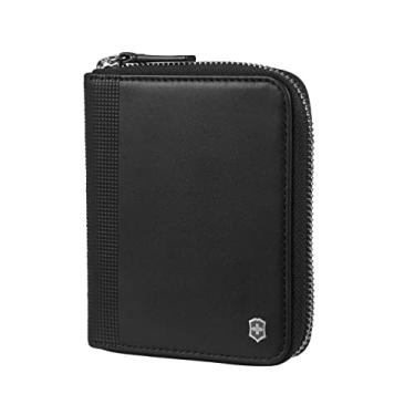 Imagem de Carteira Victorinox Altius Alox Zip-Around, Preta, 10x12cm