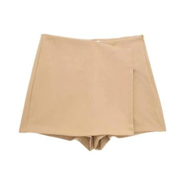 Imagem de Saias Shorts Assimétricas de Cintura Alta - Estilo Vintage Chic Willsh