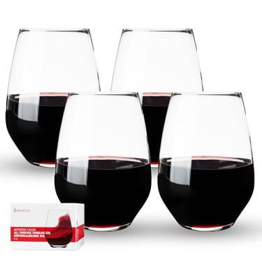 Imagem de Spiegelau Copos multiusos Authentis, copos grandes sem haste transparente para vinhos tintos e brancos para presentes de inauguração de casa, celebrações de férias, piquenique, bar doméstico, 635 g