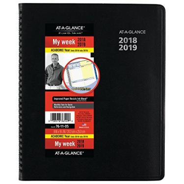 Imagem de At A-Glance 2019-2020 Agenda semanal e mensal para o ano acadêmico, grande, 20,32 x 25,4 cm, QuickNotes, preta (761105), Edição Antiga, Old Edition