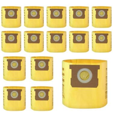 Imagem de SpaceTent Pacote com 15 sacos de filtro de vácuo 91964 Tipo D Shop Vac de 4 galões de alta eficiência compatíveis com aspirador de pó SHOP-VAC 4 Gal Aspiradores úmidos/secos, substituição 9196400