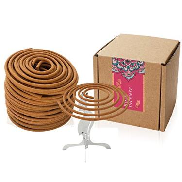 Imagem de Incenso em espiral de fragrância floral para decoração de casa, incensário de incenso, Rose Incense
