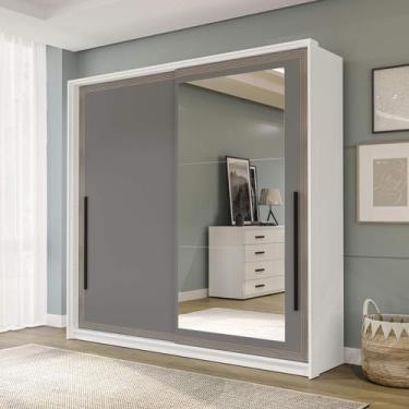 Imagem de Guarda Roupa 180,1cm 2 Portas de Correr com Espelho 240853 Valência Po