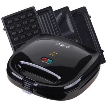 Imagem de Máquina de Waffle B Placas Destacáveis Antiaderentes, 110v, ZZ S6141A B, Preto