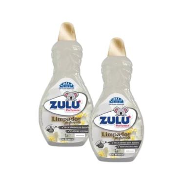Imagem de 2 Limpador Perfumado Zulu Chá Branco 1L Limpeza Eficiente Fragrância Sofisticada Diluído Ambientes Desinfetante Elimina Oodres Álcool Óleo Essencial
